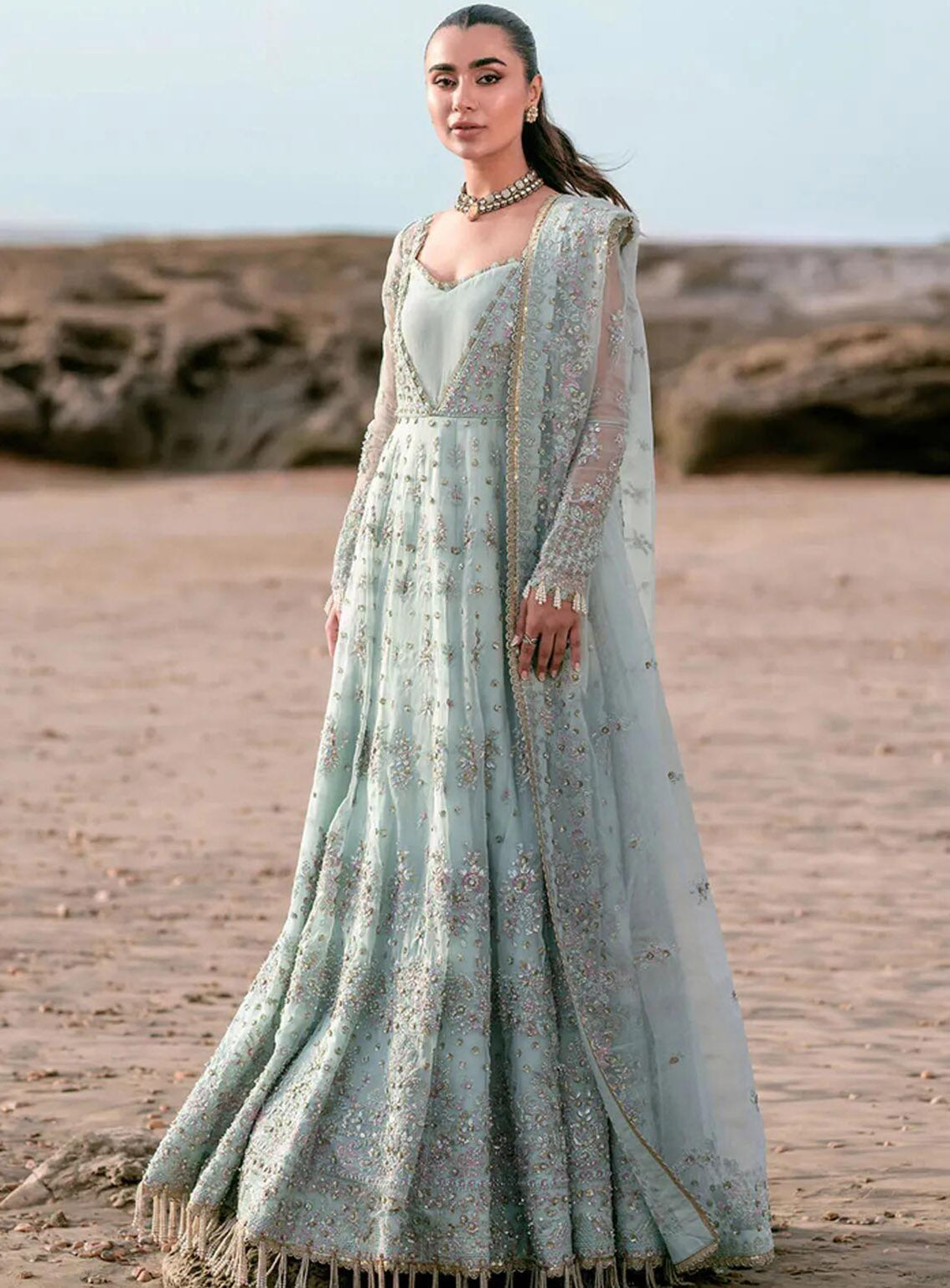 Kamari By Emaan Adeel Embroidered Organza 3 Piece Unstitched Suit EA24KR LUNYA