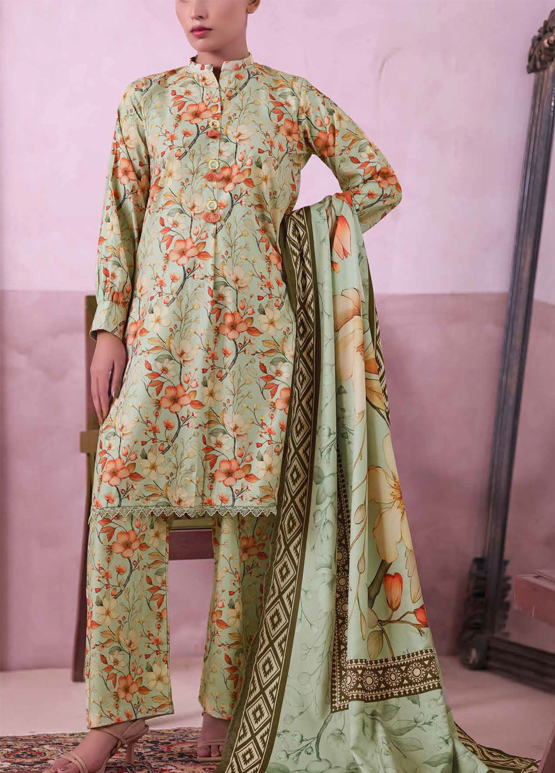 Khaas By Aizal Printed Ayudia 3 Piece Stitched Suit AL25KPA D-08