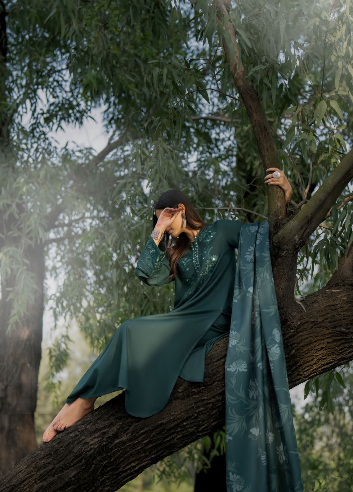 Khunki By Casual Lite Premium Embroidered Dhanak 3 Piece Stitched Suit CL25kWV1 D-07 KHUNKI