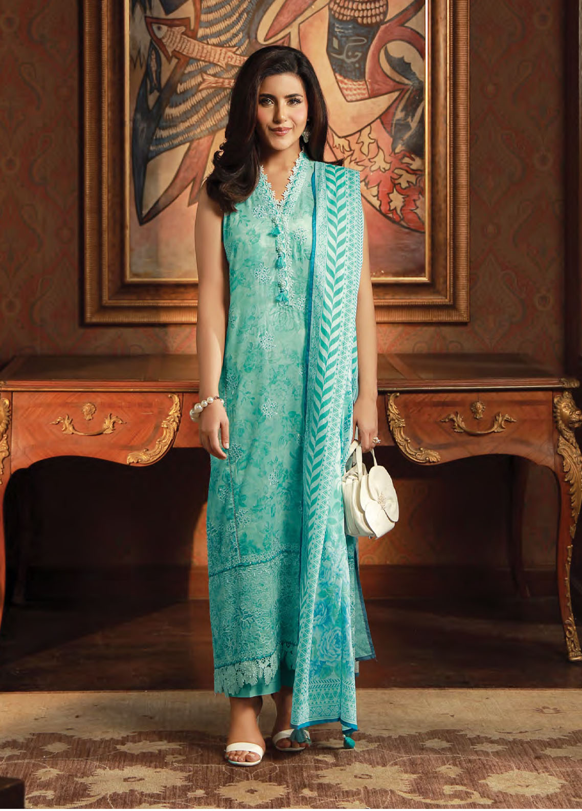 Komal By LSM Lakhany Luxury Embroidered Lawn 3 Piece Unstitched Suit LSM26KL D-LG-IZ-0537
