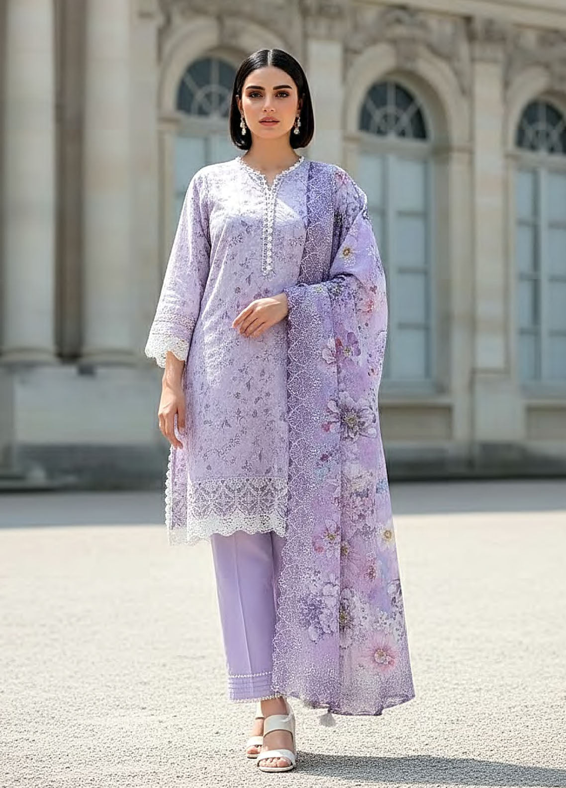 Komal By LSM Lakhany Luxury Embroidered Lawn 3 Piece Unstitched Suit LSM26KL D-LG-MM-0921