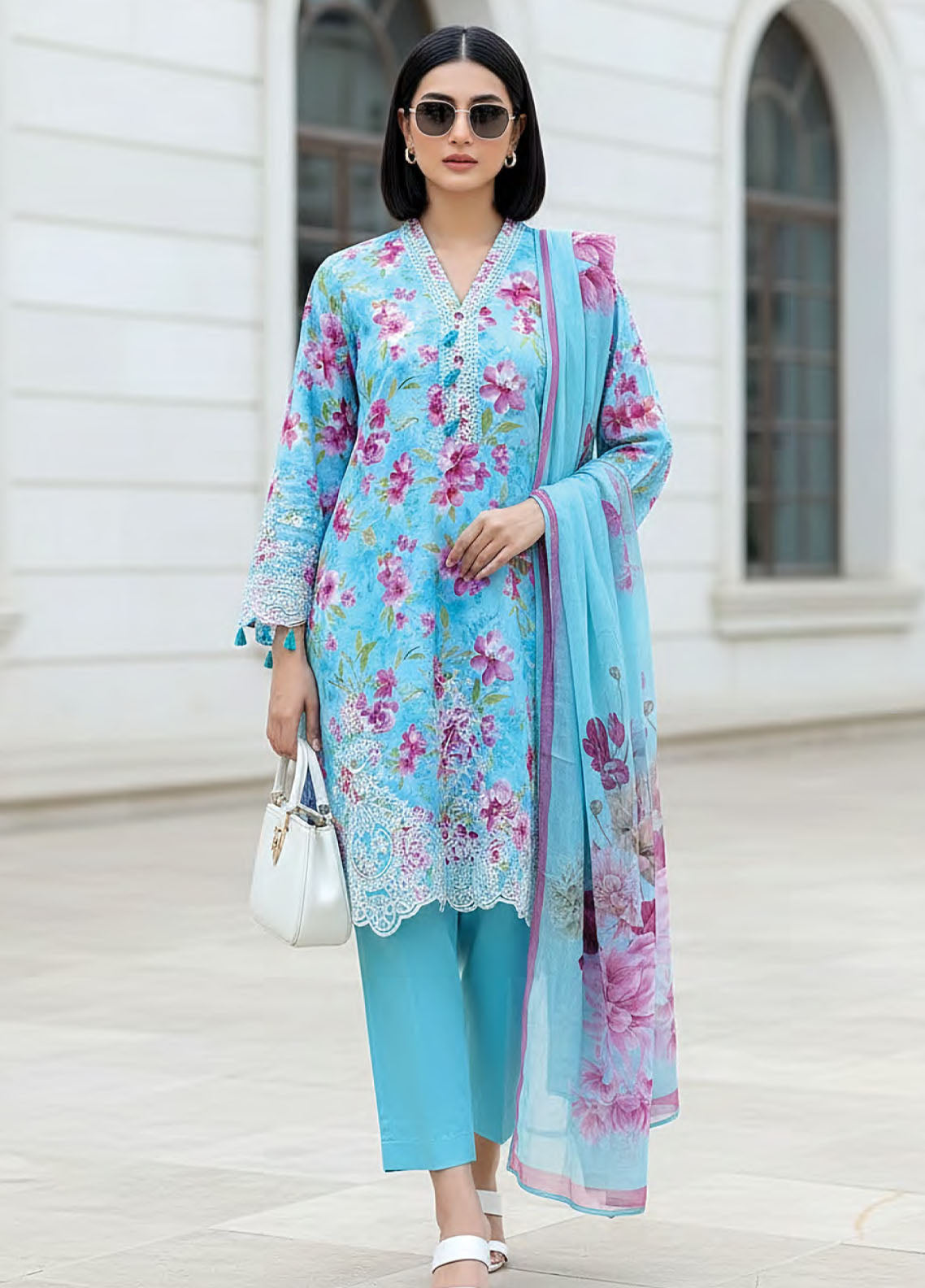 Komal By LSM Lakhany Luxury Embroidered Lawn 3 Piece Unstitched Suit LSM26KL D-LG-UB-0339