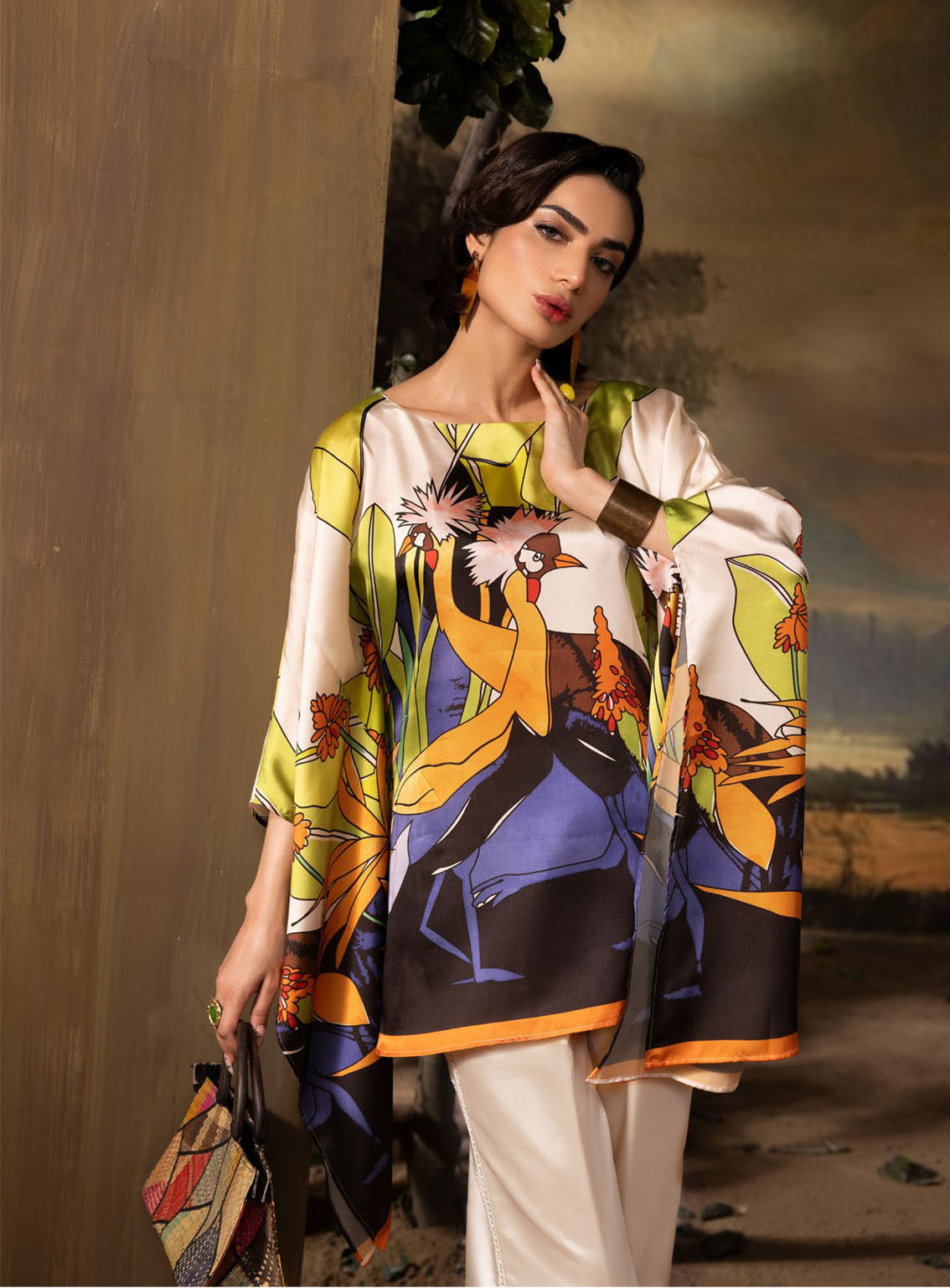 La Soie By Gul Ahmed Printed Silk 2 Piece Unstitched Suit GA24LSV1 TS-42007