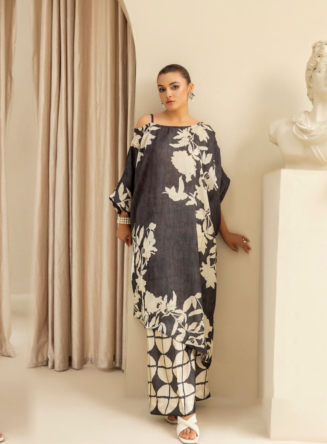 La Soie By Gul Ahmed Printed Silk 2 Piece Unstitched Suit GA24LSV1 TS-42011