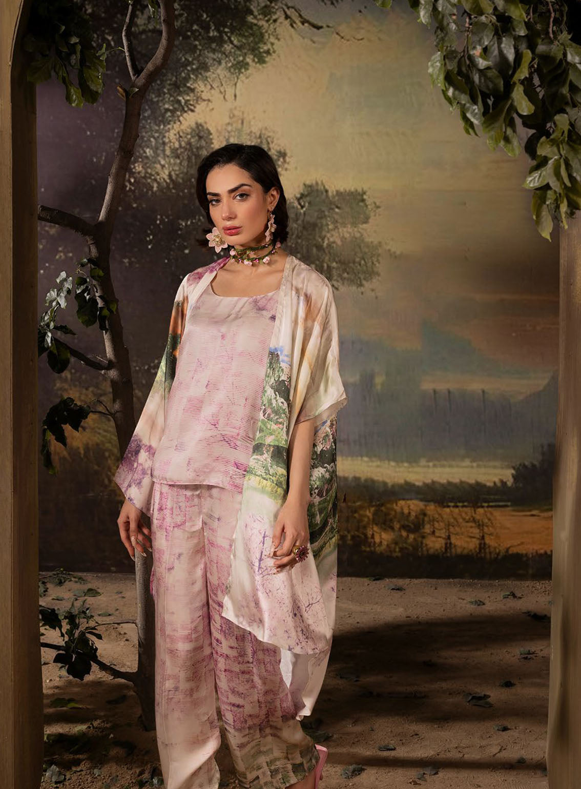 La Soie By Gul Ahmed Printed Silk 2 Piece Unstitched Suit GA24LSV1 TS-42014