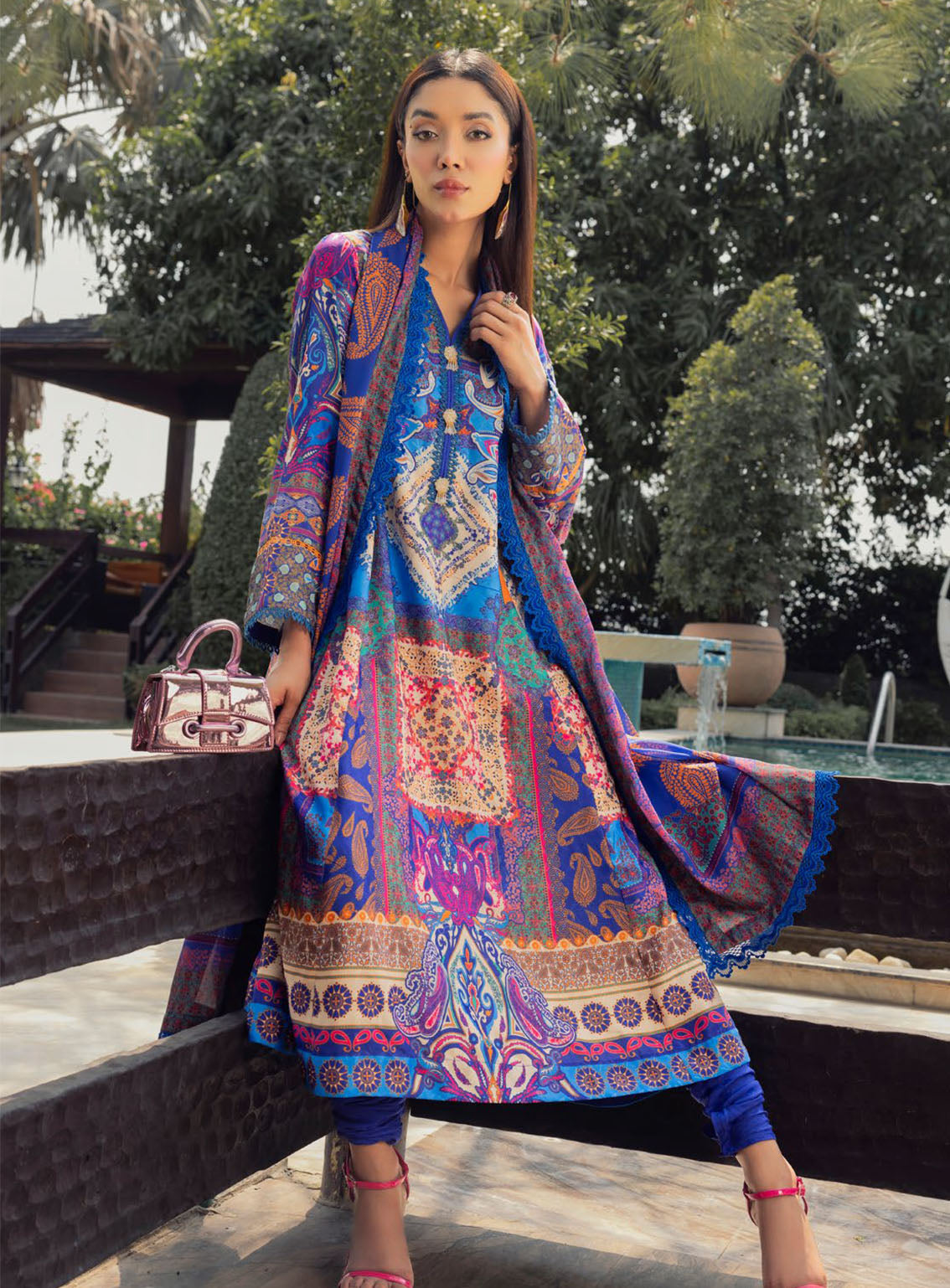 La Soie By Gul Ahmed Printed Silk 3 Piece Unstitched Suit GA24LSV1 S-42002