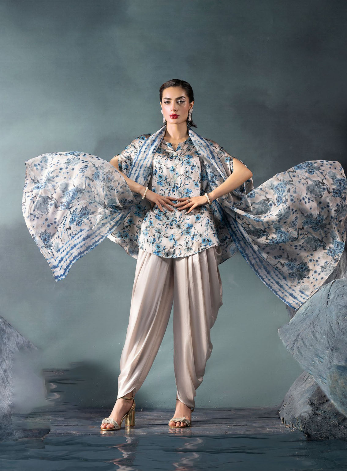 La Soie By Gul Ahmed Printed Silk 3 Piece Unstitched Suit GA24LSV1 S-42007