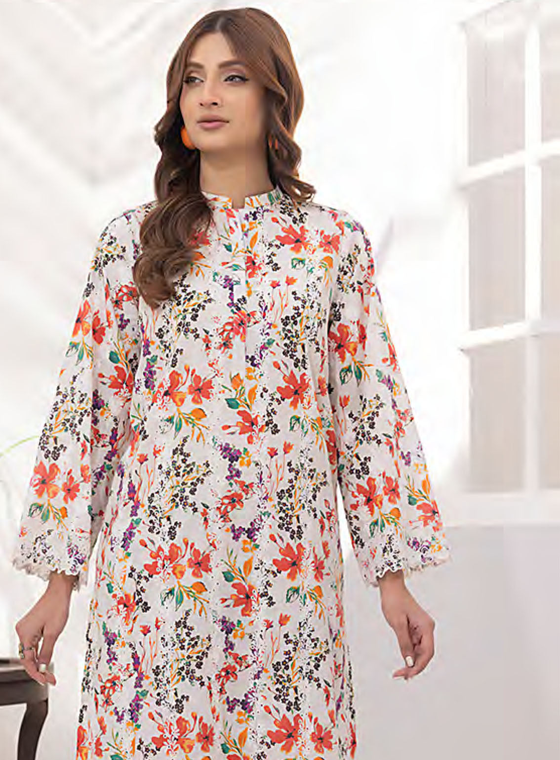 Lakhany Embroidered Cambric Shirt & Trouser Stitched Suit- LSM24S&T LG-MM-0089