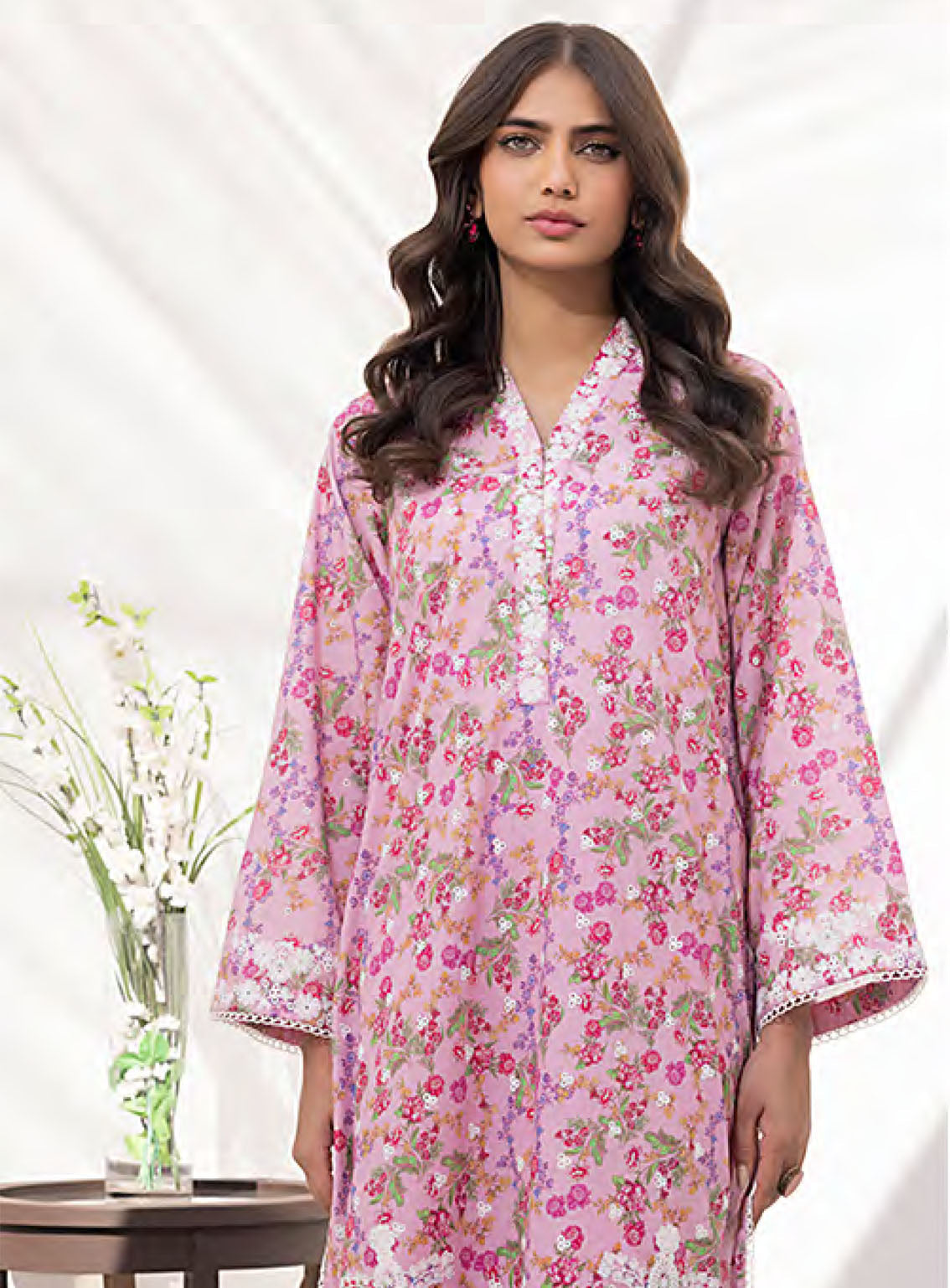 Lakhany Embroidered Cambric Shirt & Trouser Stitched Suit- LSM24S&T LG-RM-0061