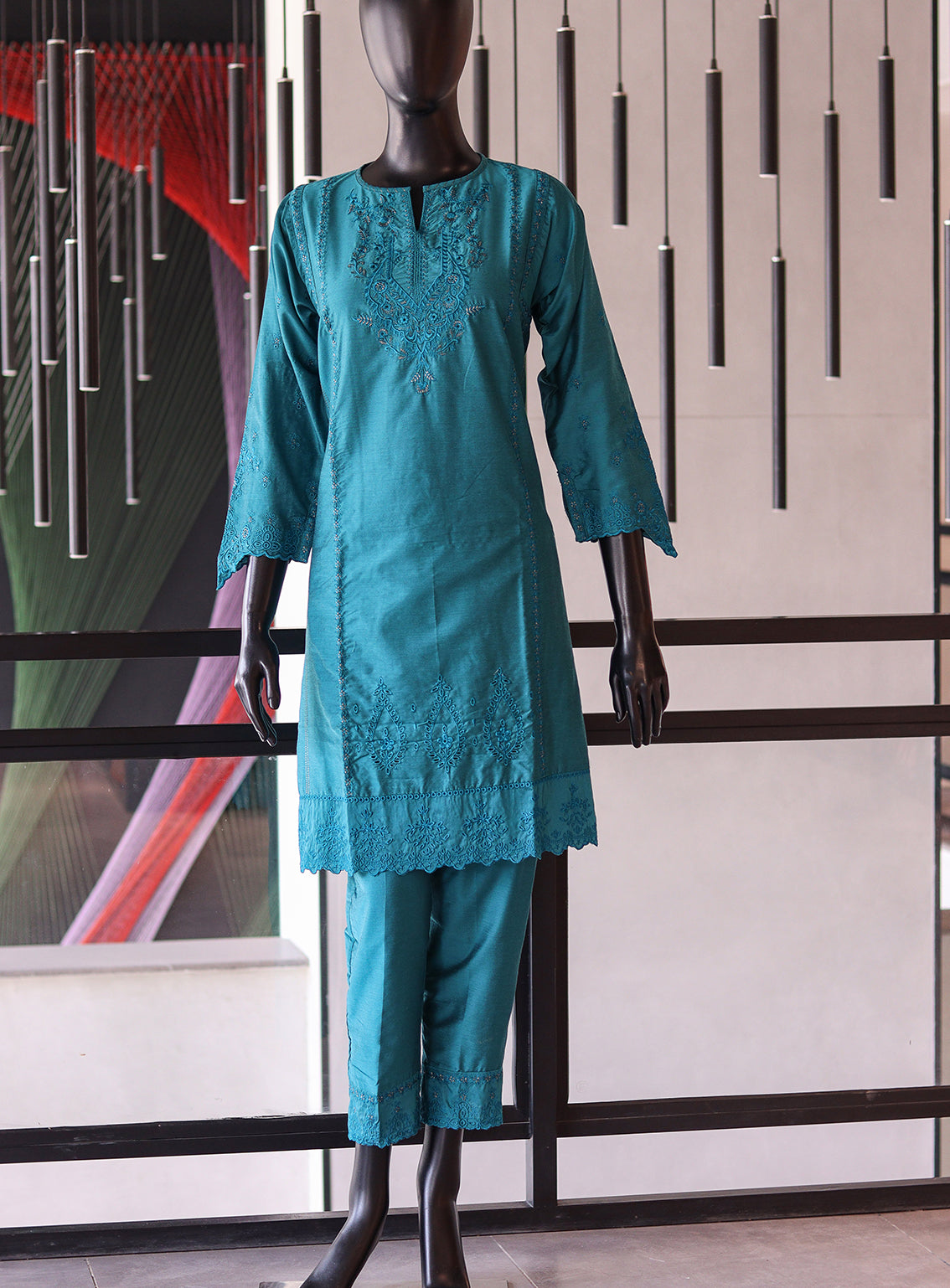 Lakhany Embroidered Rawsilk Shirt & Trouser Stitched Suit- LSM24S&T LG-IZ-0128