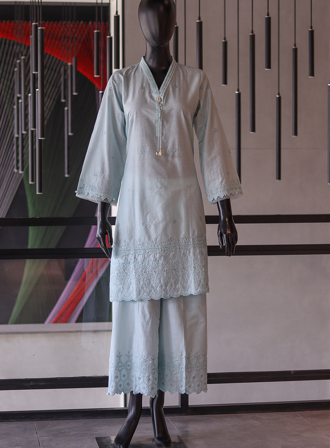 Lakhany Embroidered Rawsilk Shirt & Trouser Stitched Suit- LSM24S&T LG-SK-0182