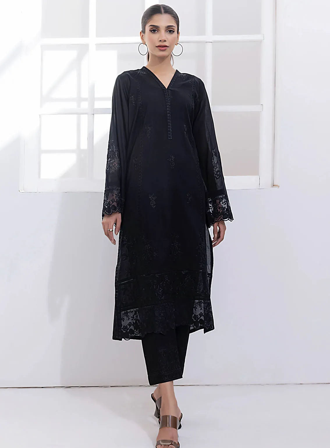 Lakhany Pret Embroidered Cambric Kurti LG-UB-0004