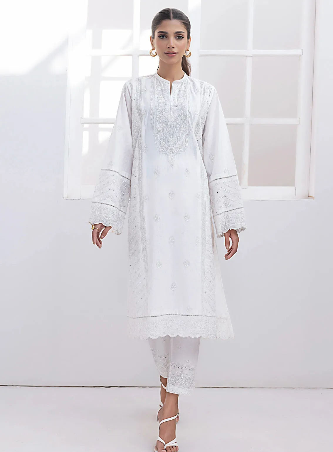 Lakhany Pret Embroidered Cambric Kurti LG-UB-0013