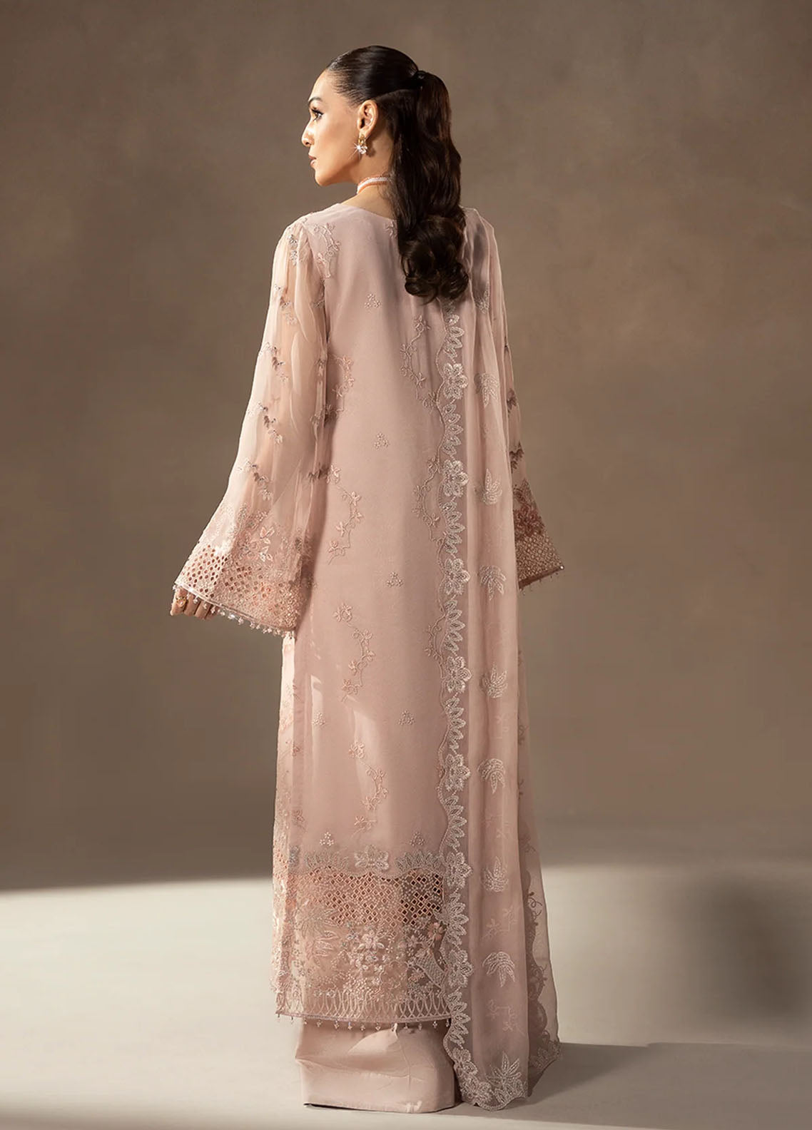 Lamisah Luxury Chiffon Unstitched Collection By Lavish Premium - Umber main image 1