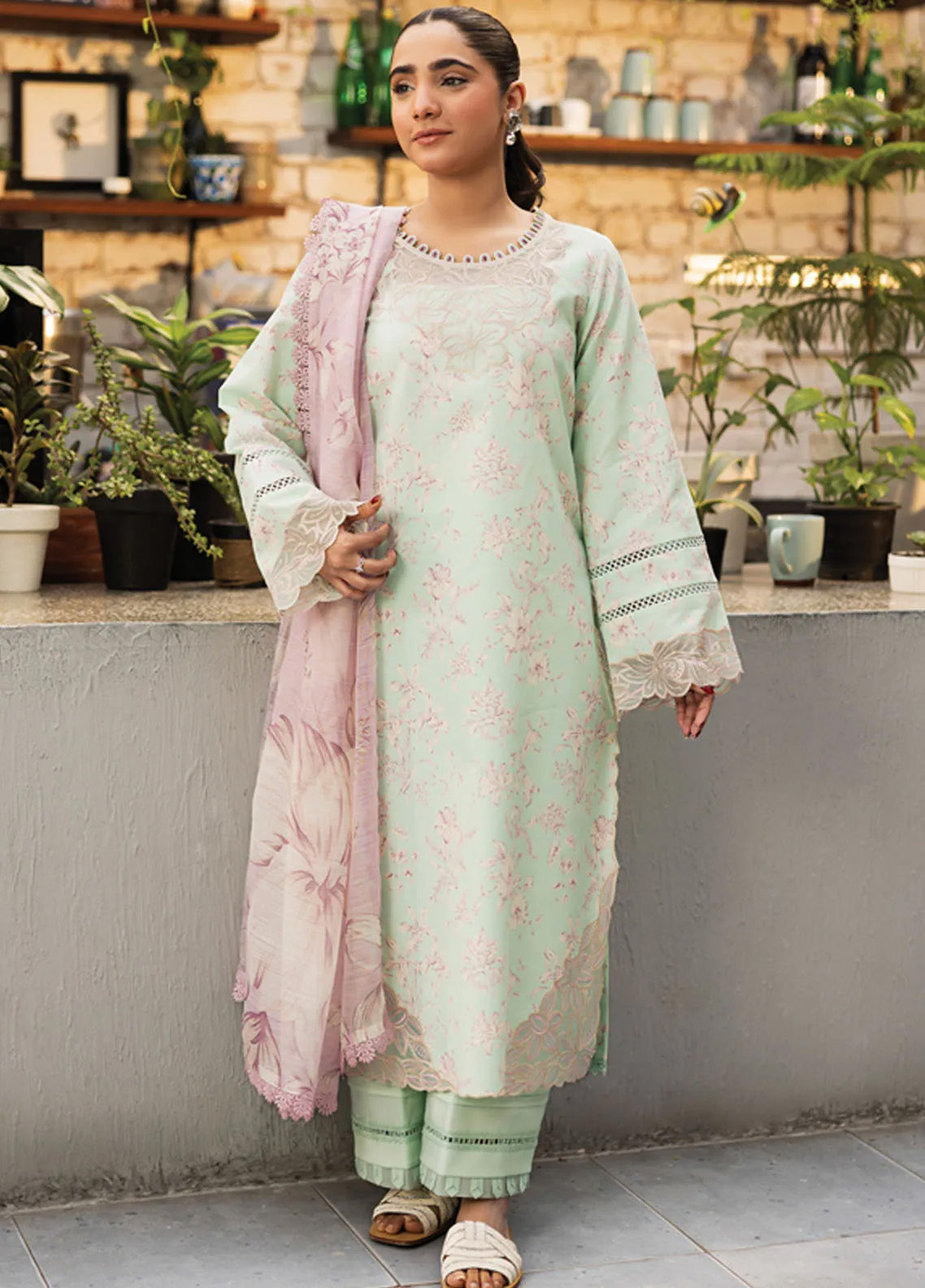 Lifestyle By Rang Rasiya Embroidered Lawn 3 Piece Unstitched Suit RR25LS D-10 UTOPIA