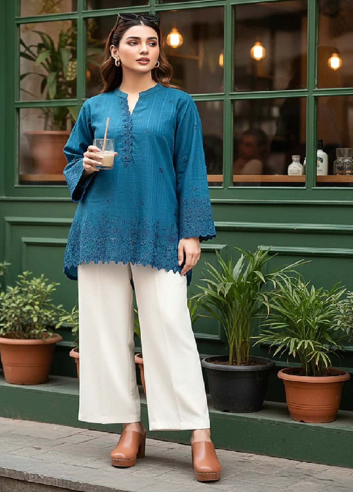 LSM Lakhany Embrodiered Lawn 1 Piece Stitched Kurti LSM26FT D-LG-IZ-0530