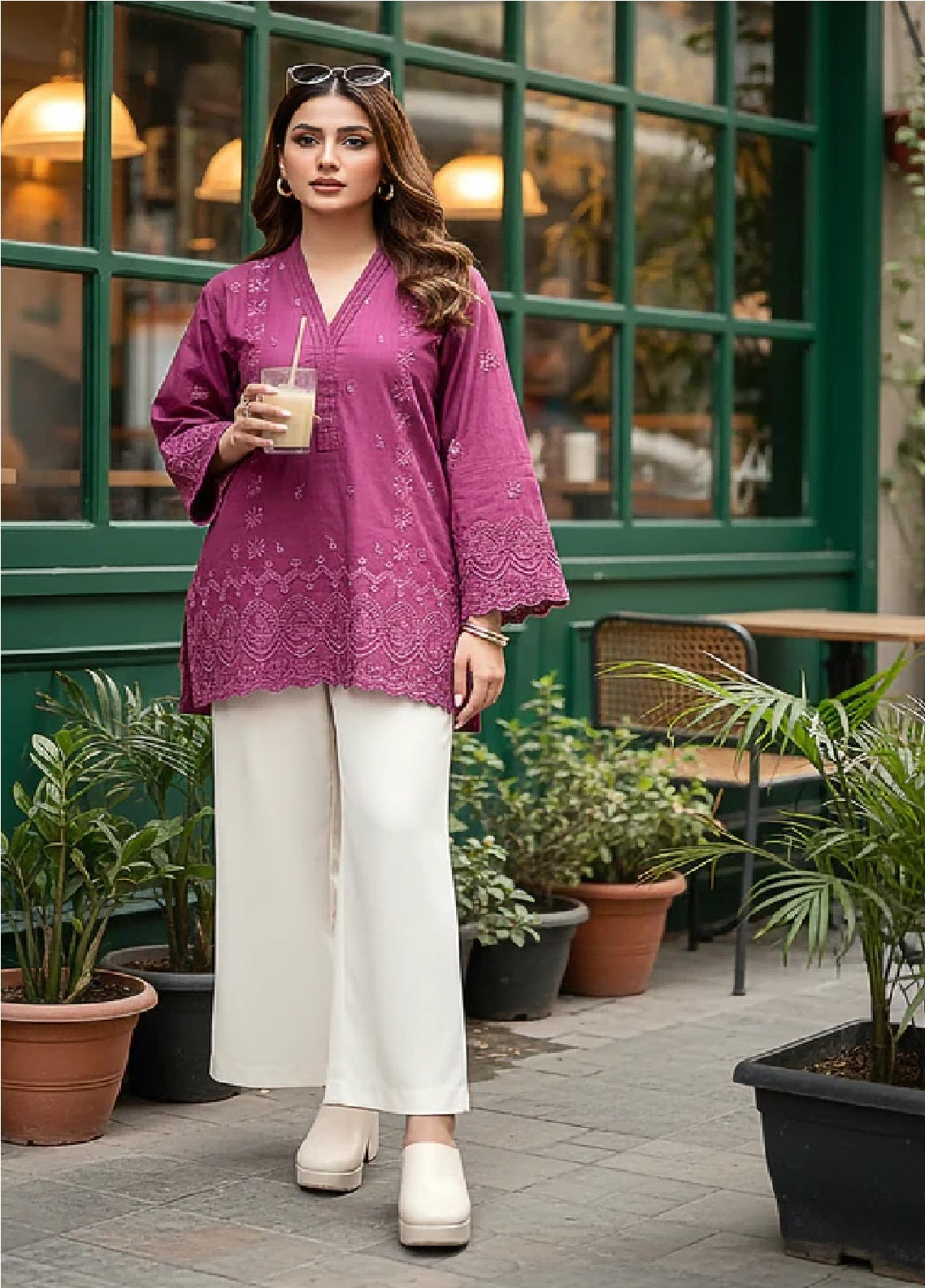 LSM Lakhany Embrodiered Lawn 1 Piece Stitched Kurti LSM26FT D-LG-IZ-0531
