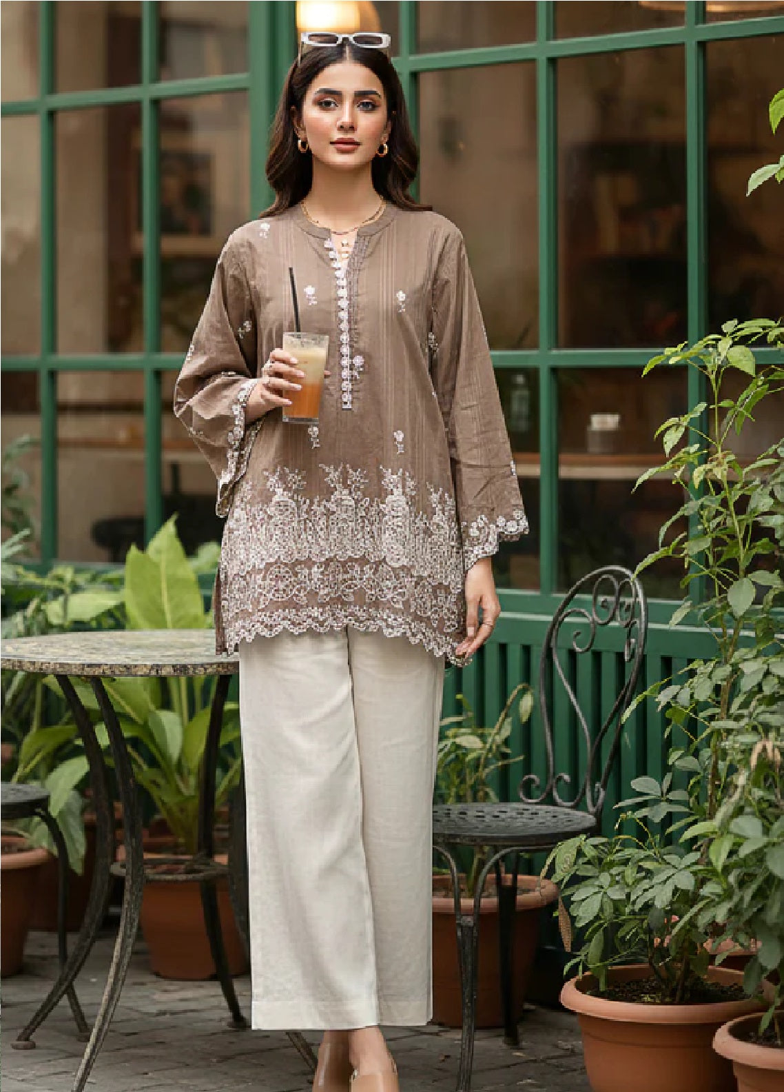 LSM Lakhany Embrodiered Lawn 1 Piece Stitched Kurti LSM26FT D-LG-UB-0314