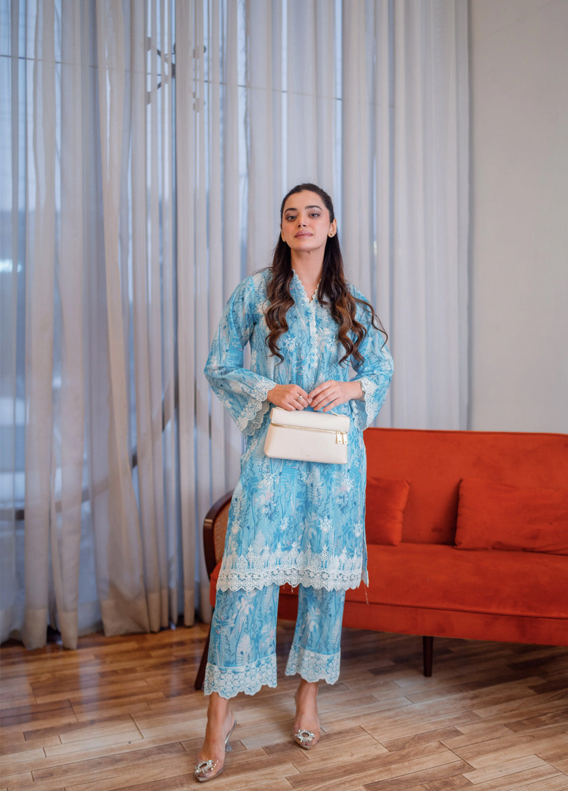 LSM Lakhany Embroidered Lawn 2 Piece Stitched Suit LSM25BPB LG-RL-0172