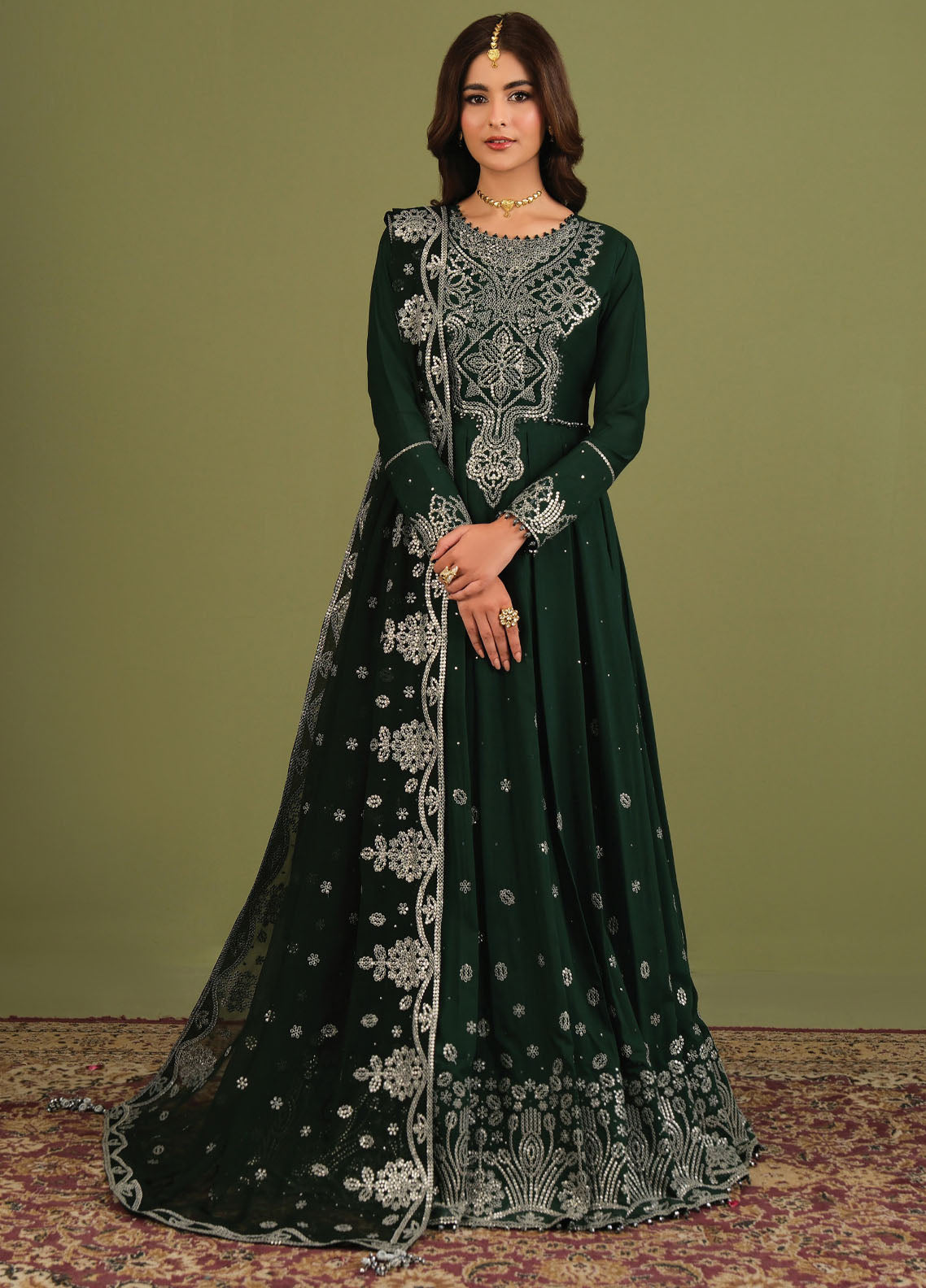 Luxe By Alizeh Fashion Embroidered Raw Silk 3 Piece Unstitched Suit AF26LRSV2 D-ALICE