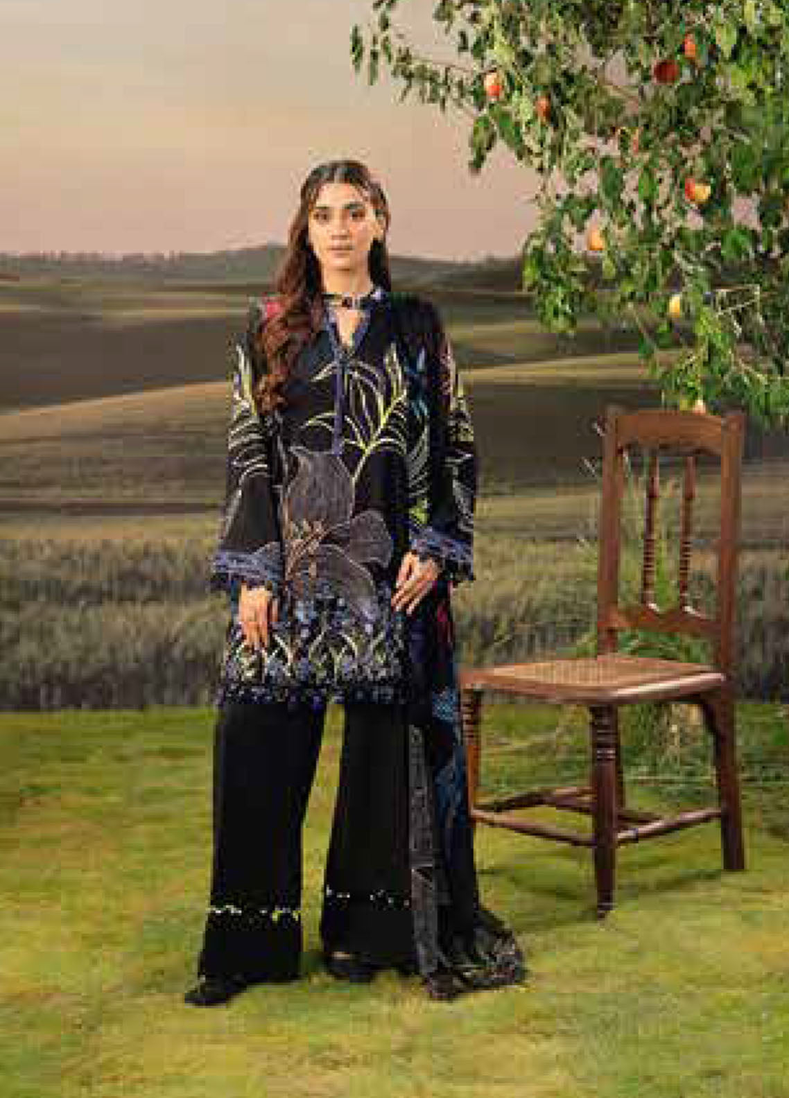 M Basic Fall Comes Home By Maria B Printed Lawn 3 Piece Unstitched Suit MB25FCH D-PFUS-8B