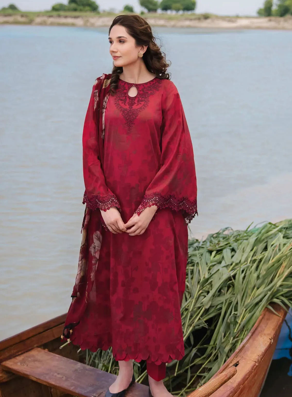 M Basics By Maria B Embroidered Lawn 3 Piece Unstitched Suit MB24M2 11A
