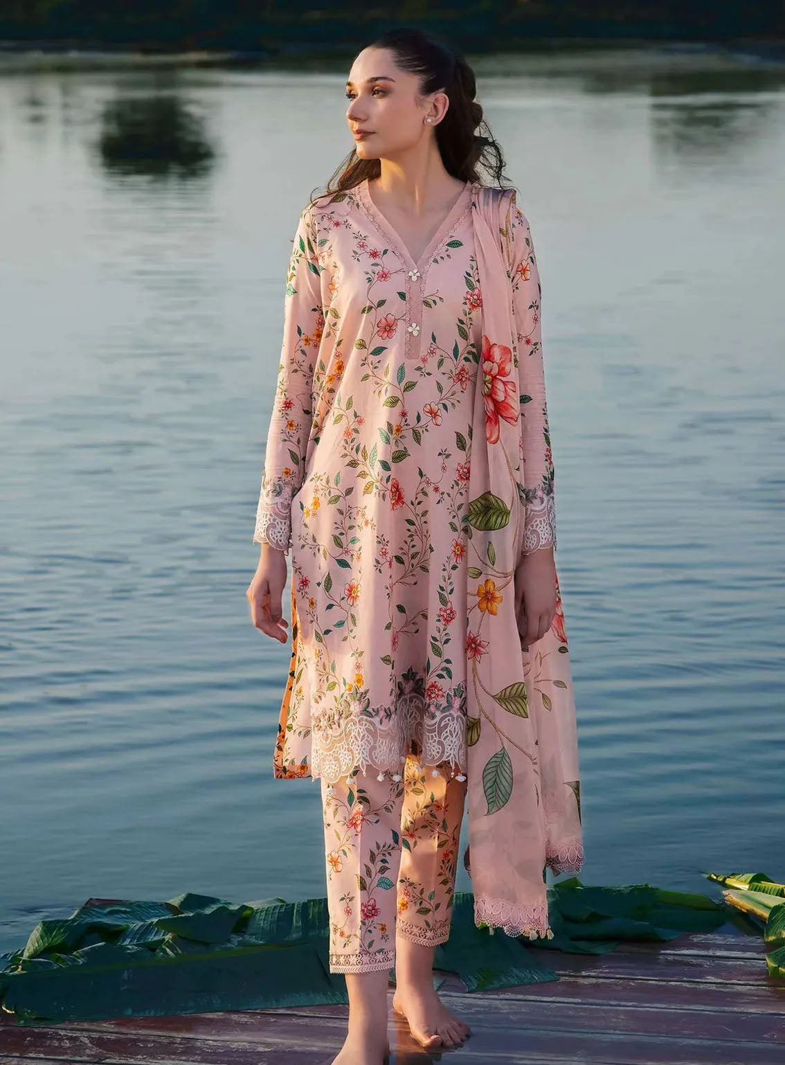 M Basics By Maria B Embroidered Lawn 3 Piece Unstitched Suit MB24M2 6A