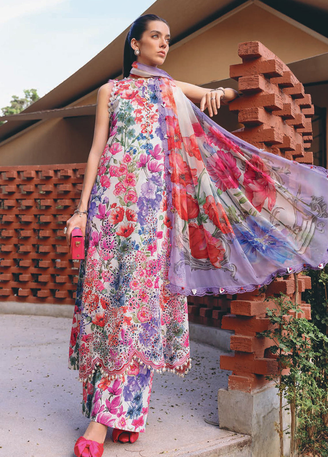 M.Prints By Maria B Embroidered Lawn 3 Piece Unstitched Suit MB26MPSS D-MPT-2902A