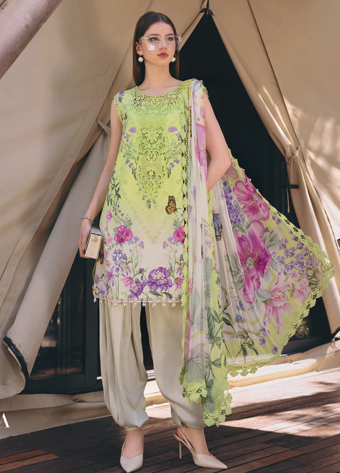 M.Prints By Maria B Embroidered Lawn 3 Piece Unstitched Suit MB26MPSS D-MPT-2909A