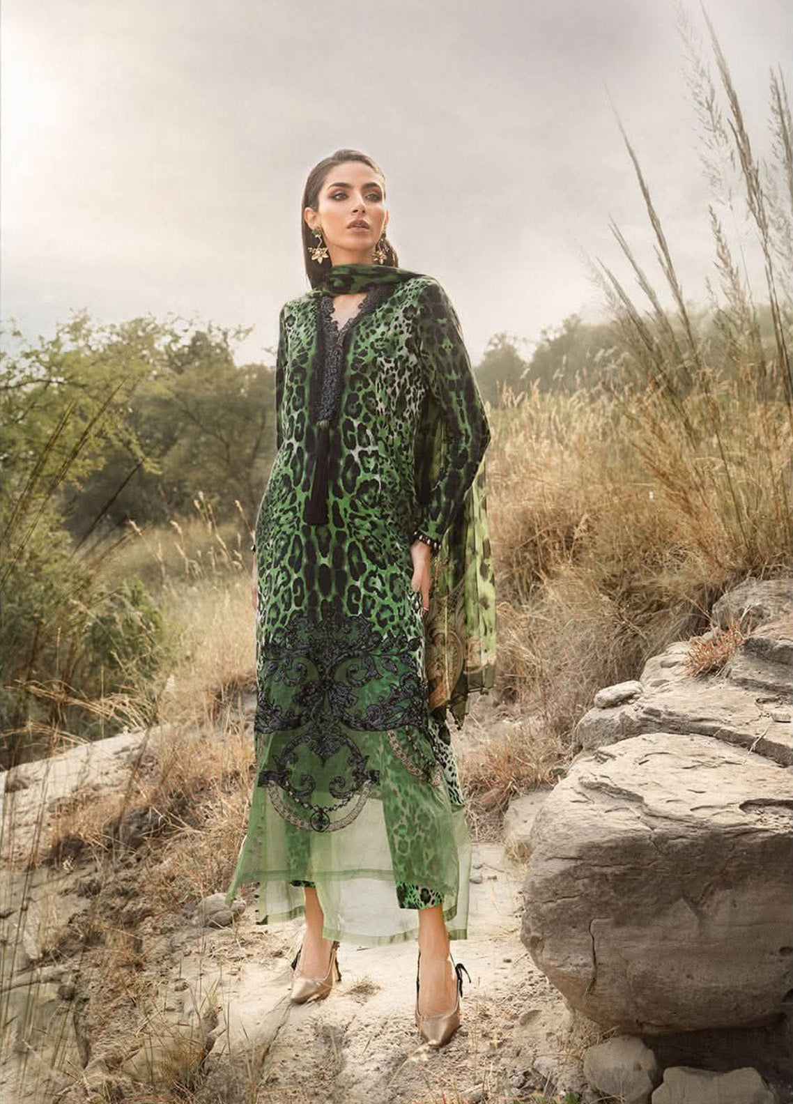M.Prints By Maria B Embroidered Linen 3 Piece Unstitched Suit MB24WE MPT-2409-A