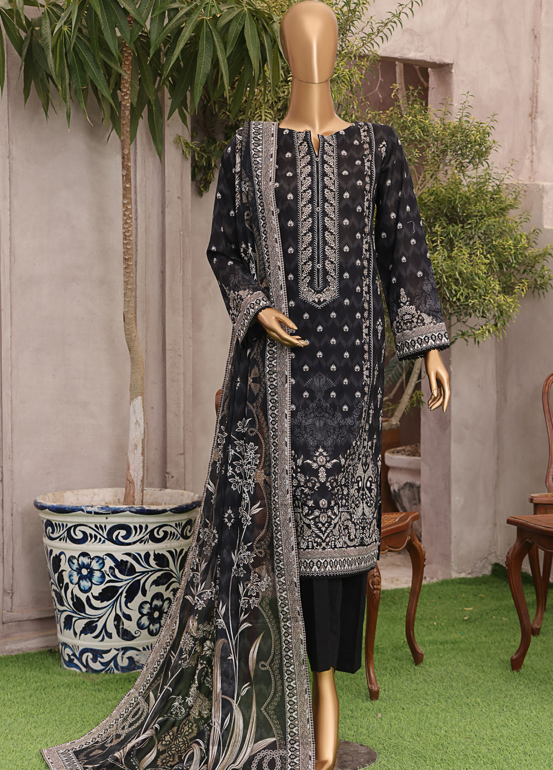 Magic In Prints By HZ Textiles Printed Lawn 3 Piece Unstitched Suit HZ25MIPV2 MPC-574