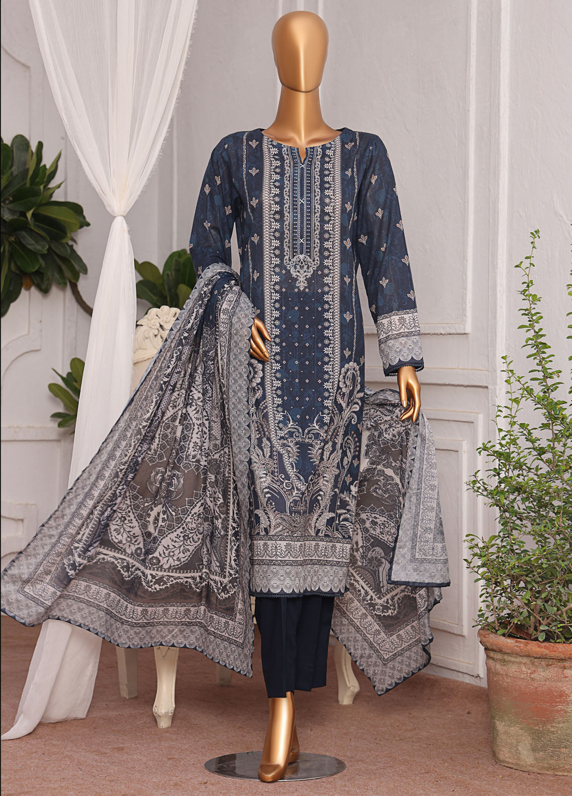 Magic In Prints By HZ Textiles Printed Lawn 3 Piece Unstitched Suit HZ25MIPV2 MPC-583