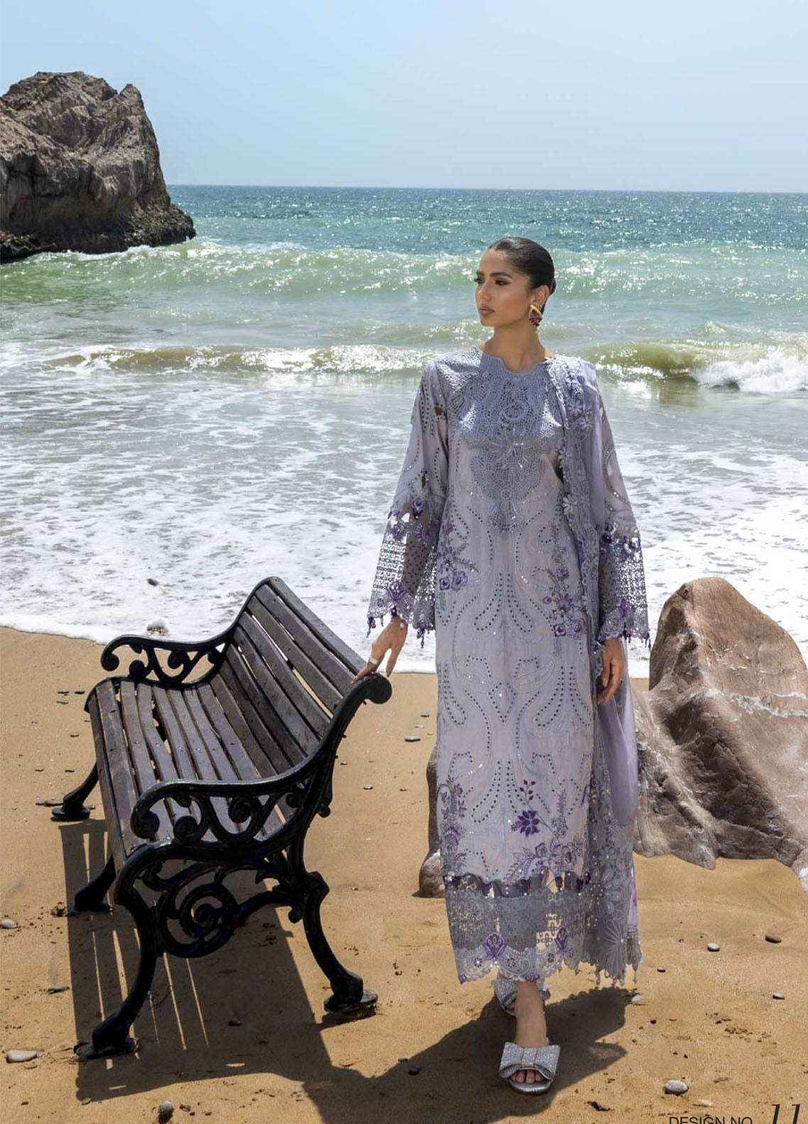 Mahiymaan By Alzohaib Luxury Embroidered Lawn 3 Piece Unstitched Suit AZ26MLL D-11