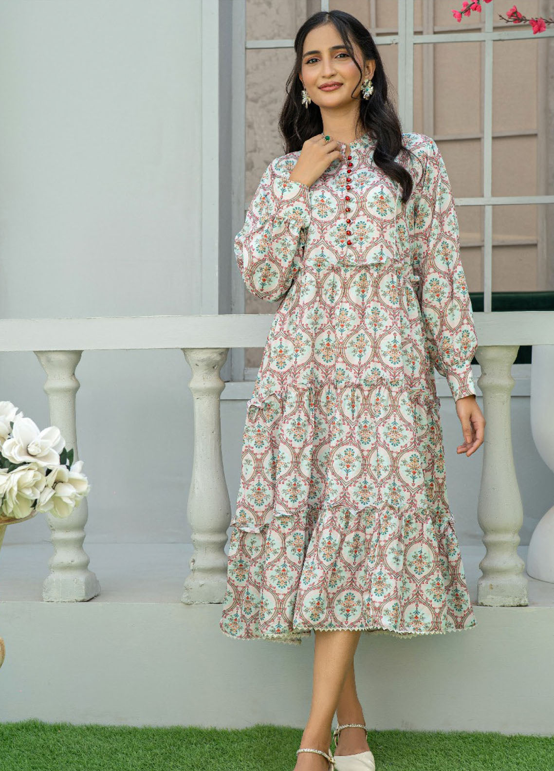 Mahroo Digital Embroidered Khaddar 1 Piece Stitched Kurti MMCS25K&G D-T-FRK-010