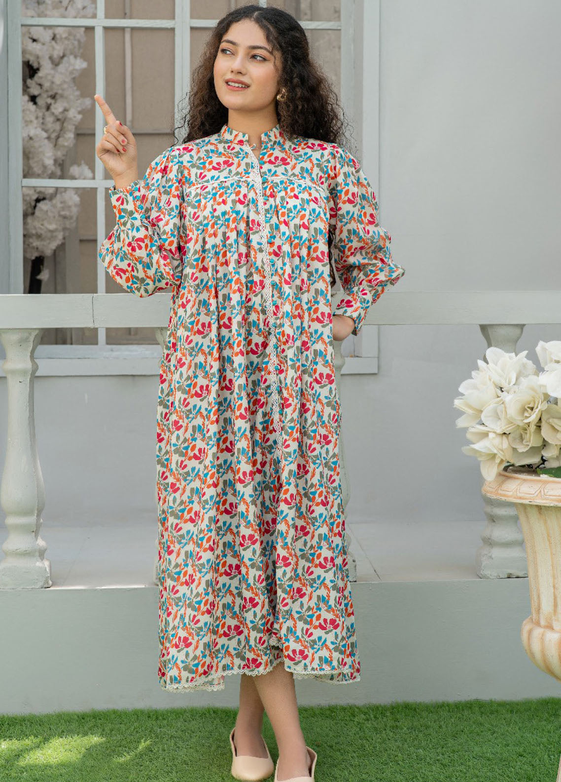 Mahroo Digital Embroidered Viscose 1 Piece Stitched Kurti MMCS25K&G D-T-FRK-012