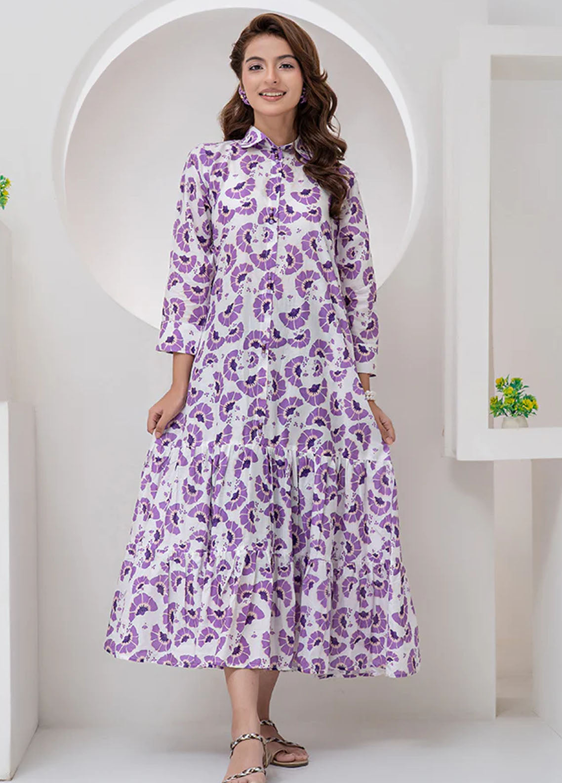 Mahroo Digital Printed Lawn 1 Piece Stitched Kurti MMCS25K&G D-MAXI-001