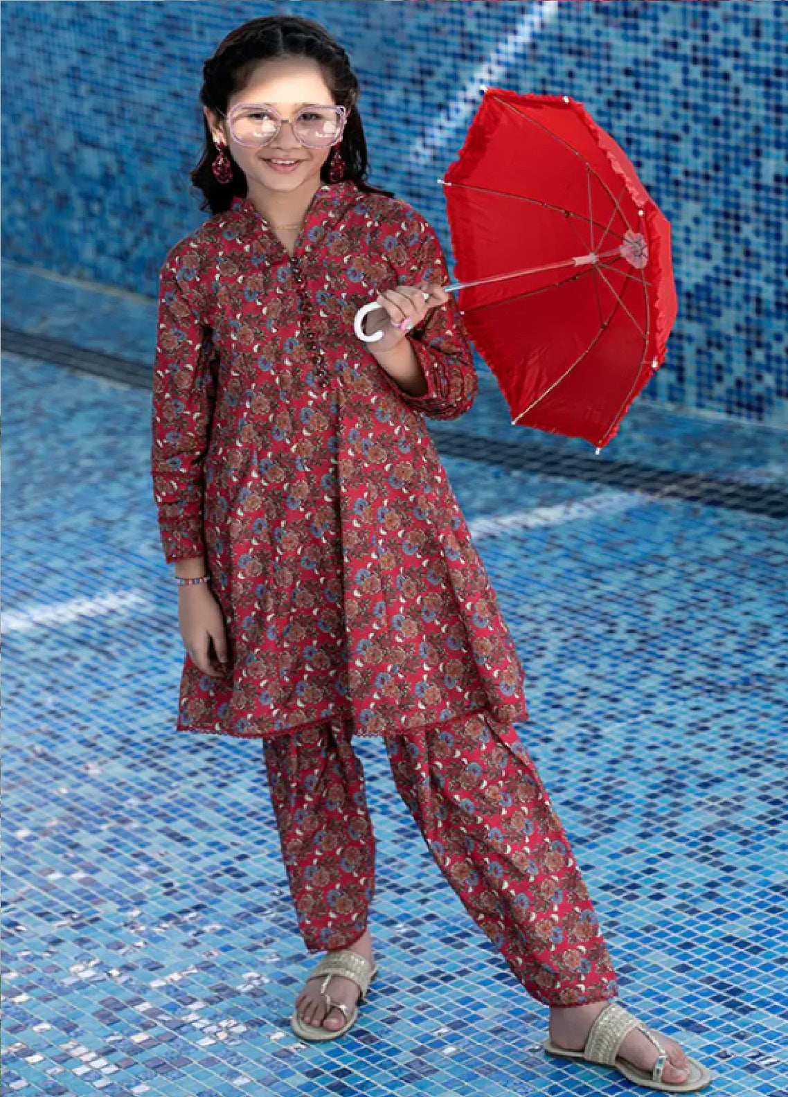 Mahroo Digital Printed Lawn 2 Piece Stitched Suit MMCS25K&G D-K-ALPRTW-049