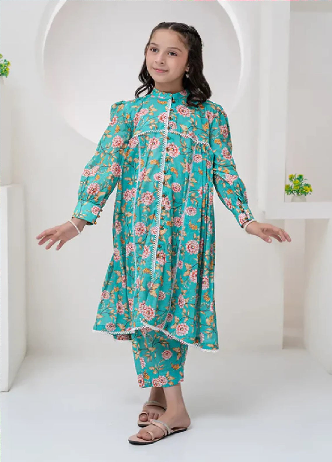 Mahroo Digital Printed Lawn 2 Piece Stitched Suit MMCS25K&G D-K-ALPRTW-052