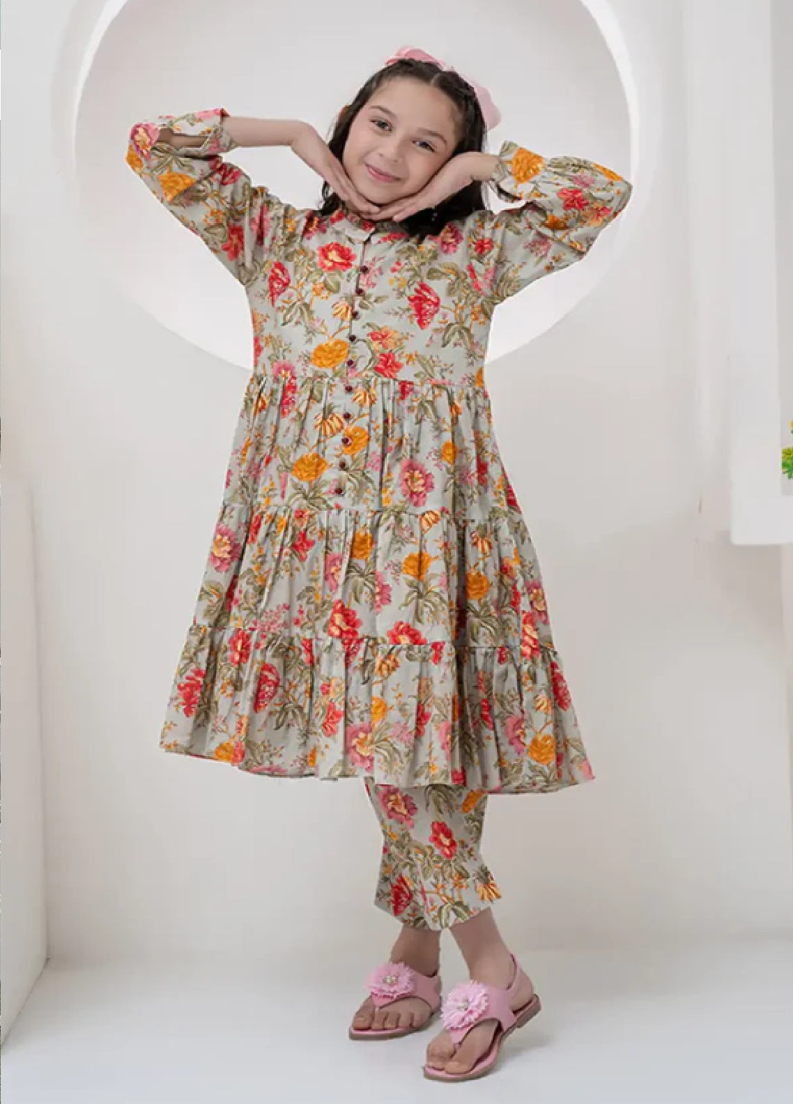 Mahroo Digital Printed Lawn 2 Piece Stitched Suit MMCS25K&G D-K-ALPRTW-056