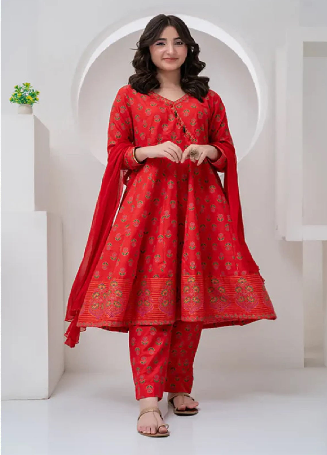 Mahroo Digital Printed Lawn 3 Piece Stitched Suit MMCS25K&G D-JK-PRT-011