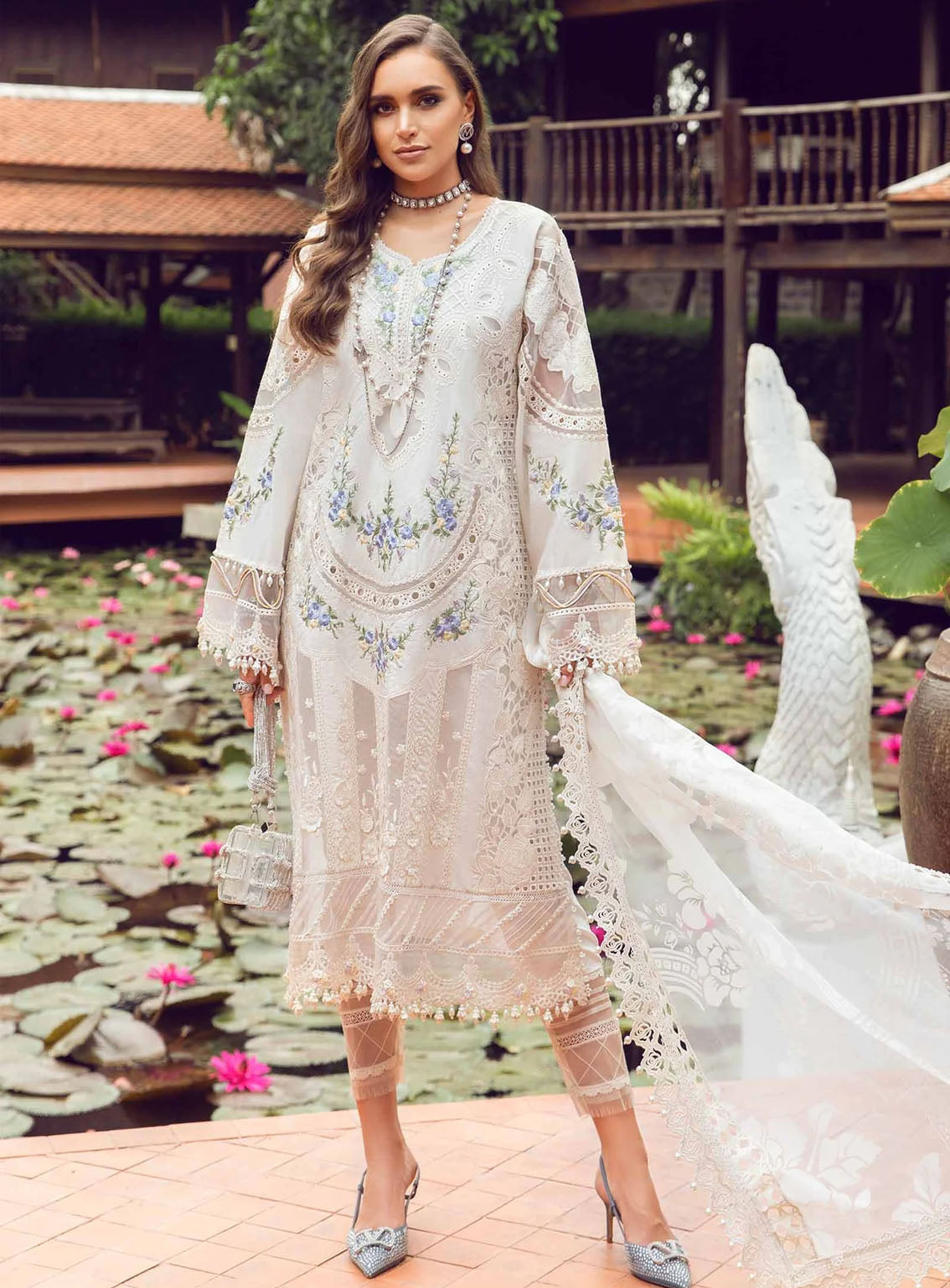 Maria B Luxury Embroidered Lawn Eid Edit-II 3 Piece Unstitched Suit MB24EE2 D-04