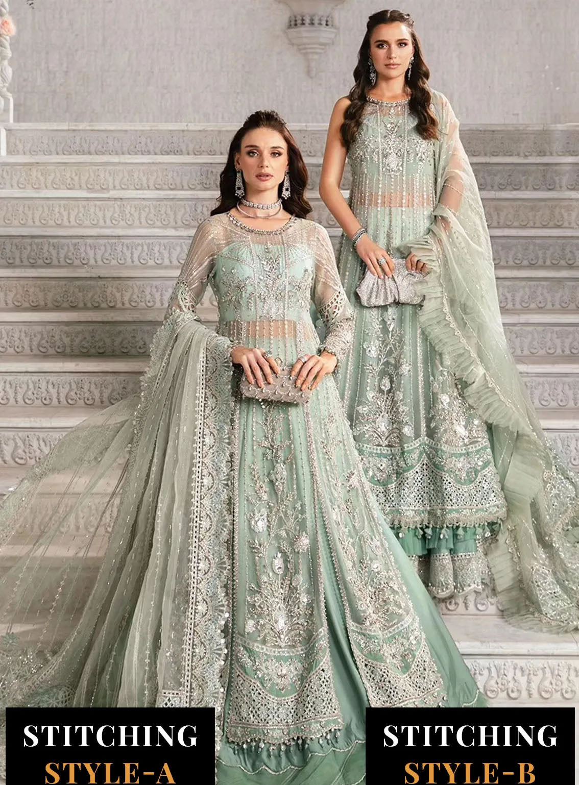 Mbroidered By Maria B Embroidered Organza 3 Piece Unstitched Suit MB24M D-03
