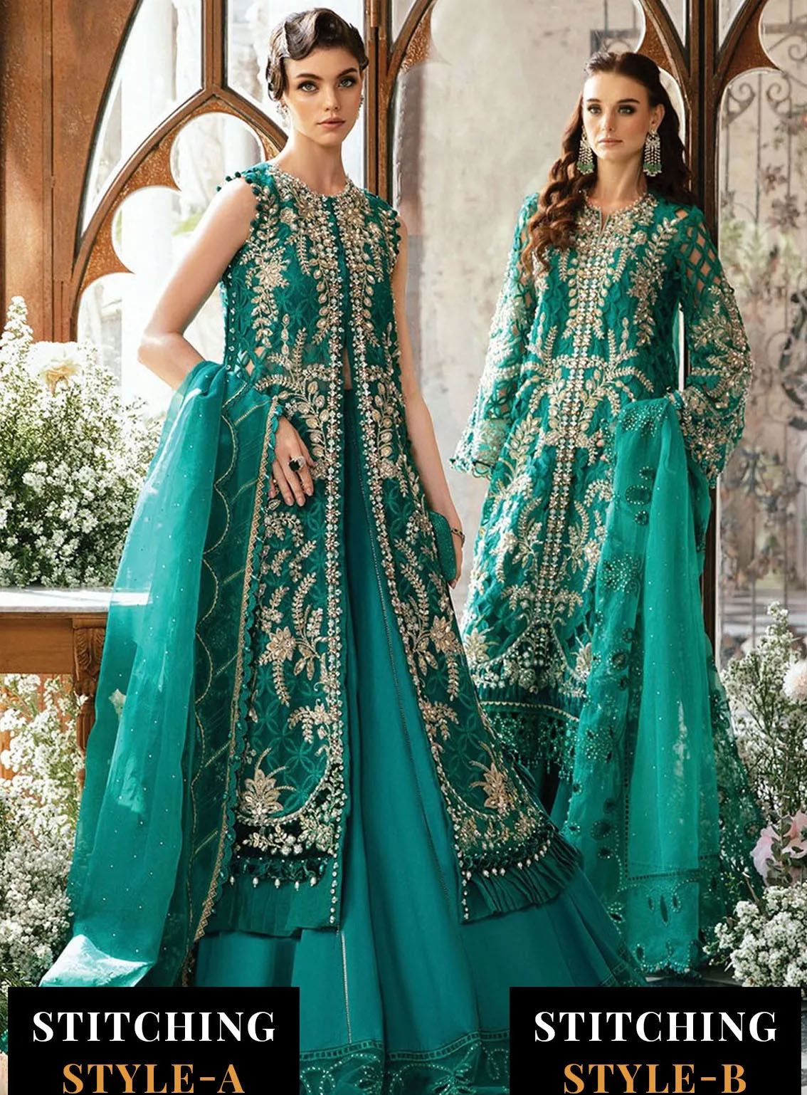 Mbroidered By Maria B Embroidered Organza 3 Piece Unstitched Suit MB24M D-06