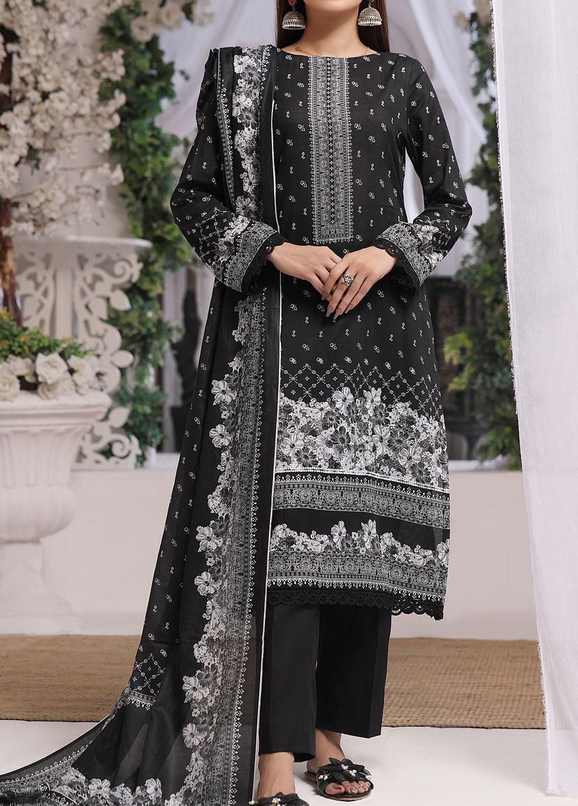Misri By VS Textile Digital Printed Black Series 3 Piece Unstitched Suit VS23BS D-103