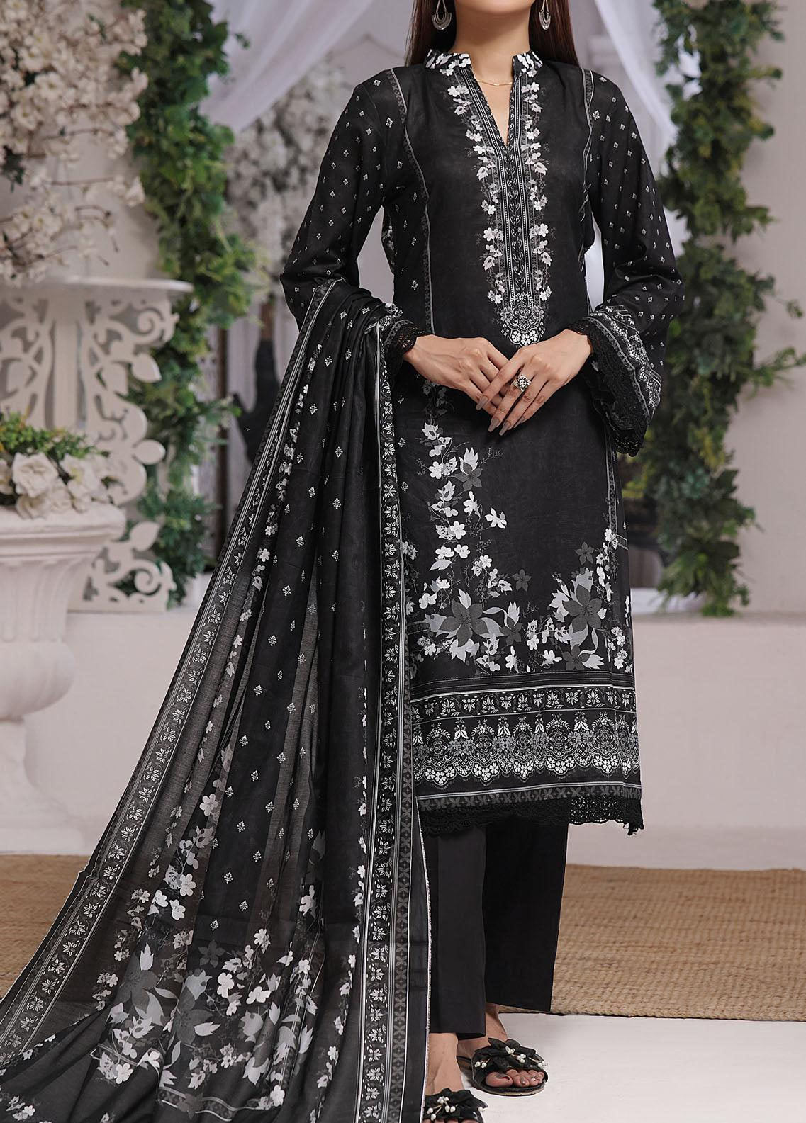 Misri By VS Textile Digital Printed Black Series 3 Piece Unstitched Suit VS23BS D-104