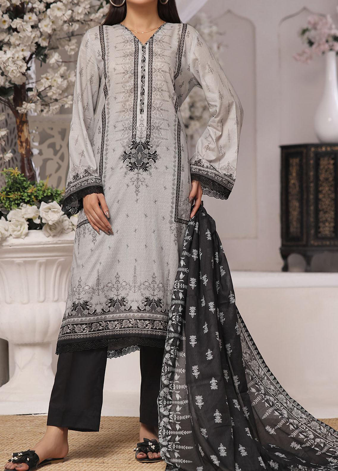 Misri By VS Textile Digital Printed Black Series 3 Piece Unstitched Suit VS23BS D-98