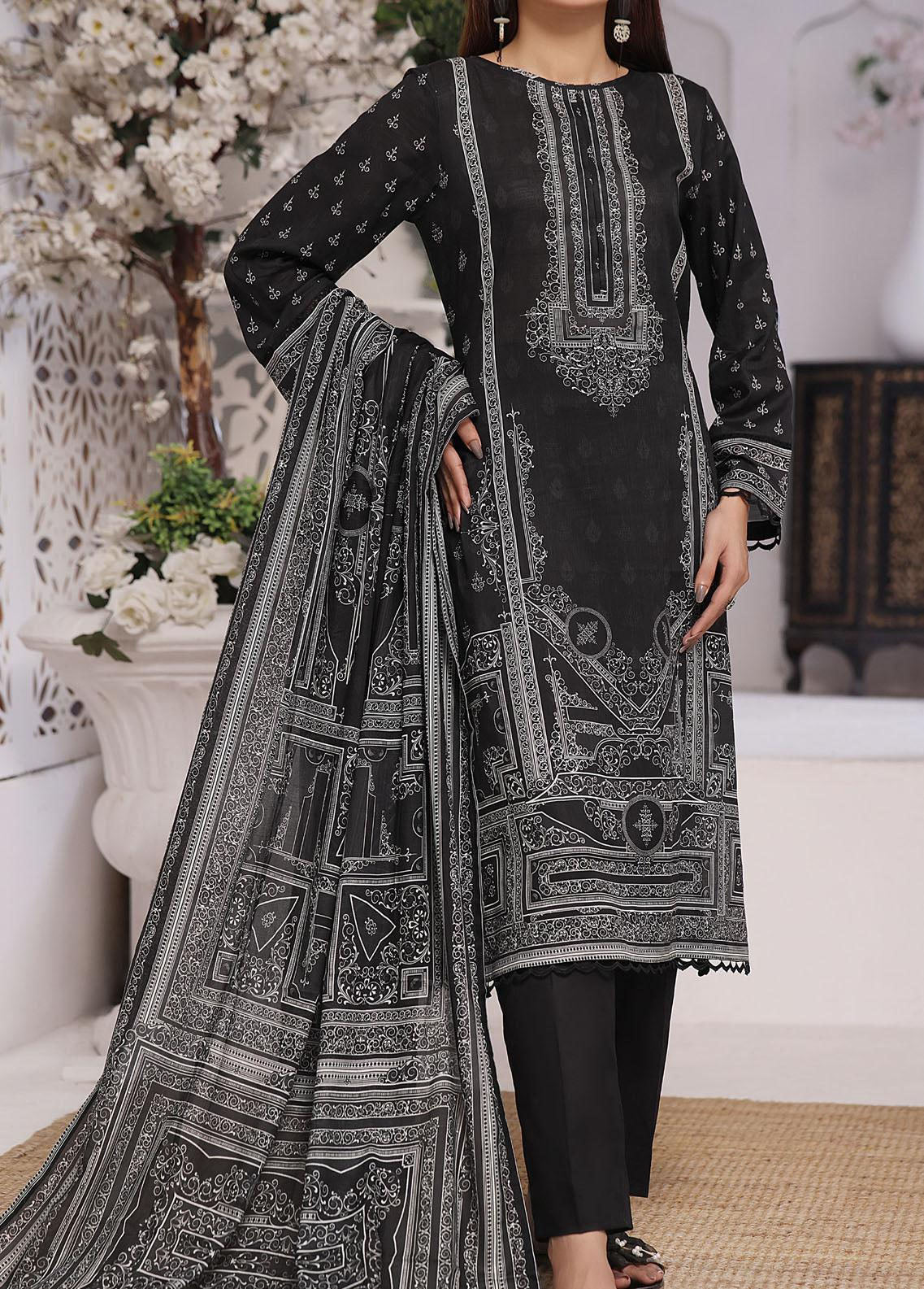 Misri By VS Textile Digital Printed Black Series 3 Piece Unstitched Suit VS23BS D-99