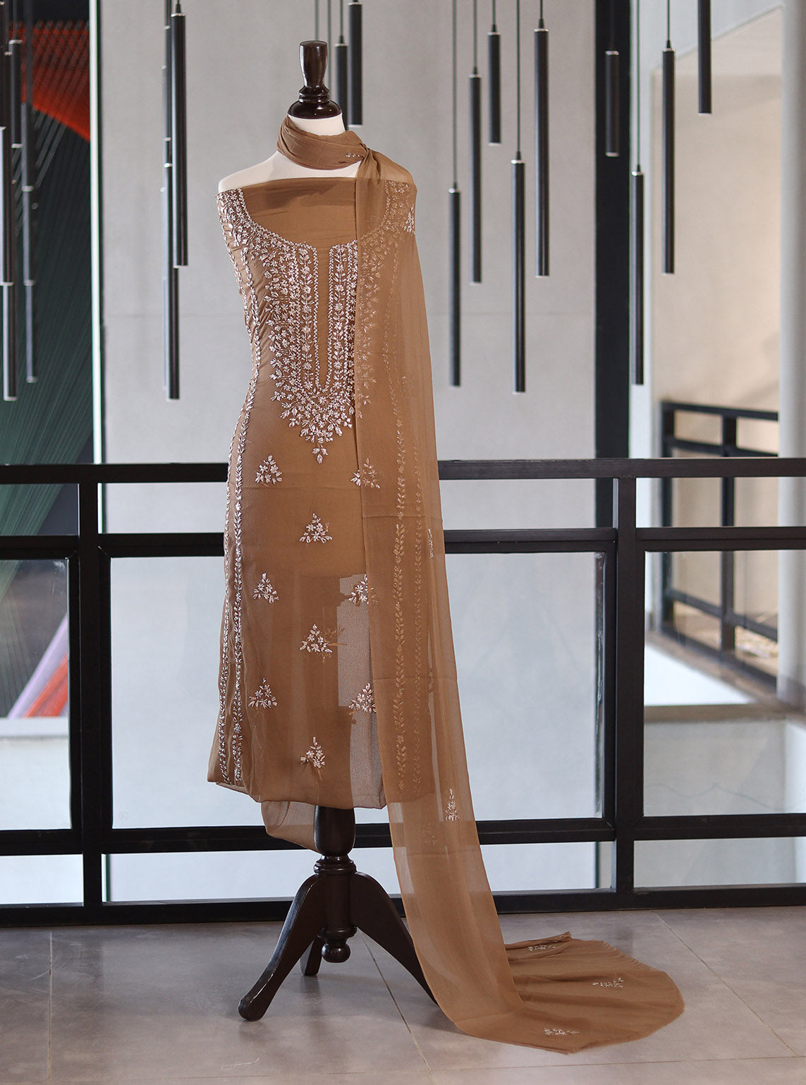 Moin Block Embroidered Chiffon Gota Work 2 Piece Unstitched Suit MBLK24ECG D-20-52