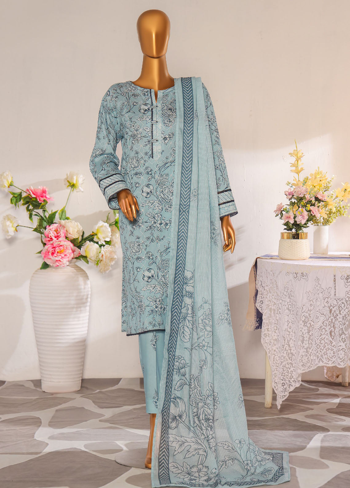 Mother By HZ Textiles Embroidered Linen 3 Piece Unstitched Suit HZ25ML D-MLE-1386