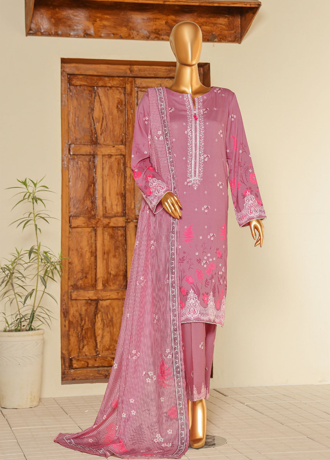 Mother By HZ Textiles Embroidered Linen 3 Piece Unstitched Suit HZ25ML D-MLE-1396